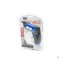 Cacciavite a batteria universale compatto HBM da 3,6 Volt con set di punte