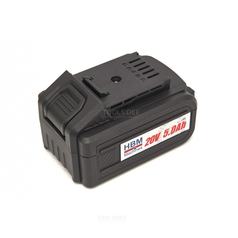 HBM batteri variabel polermaskin, børstemaskin inkludert 3 børster og 2 batterier 20V - 5,0AH