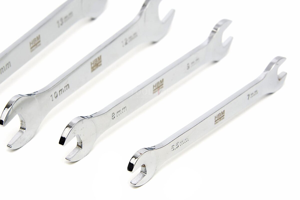 HBM Ekstra flatnøkkelsett 5,5 - 27 mm 8-delt