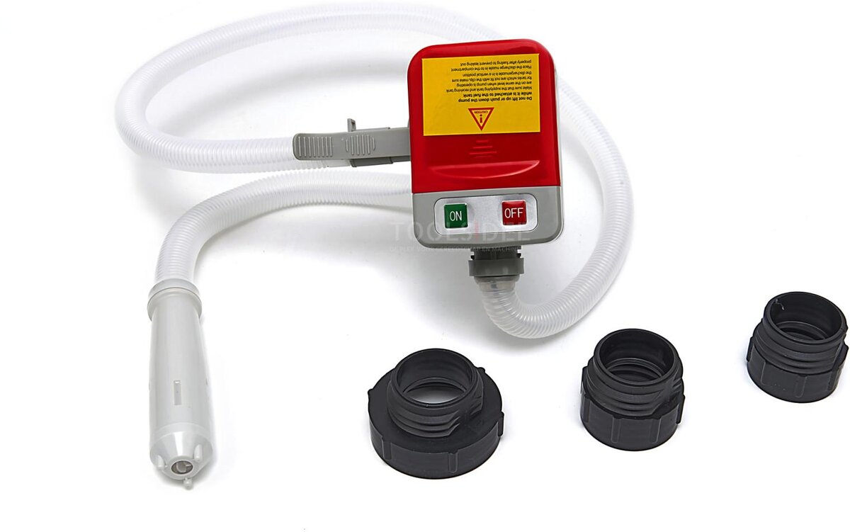 HBM Professionele olie-, benzine- en vloeistofpomp op batterijen inclusief slangen, 3 adapters, 10 l/min HBM Professionele olie-, benzine- en vloeistofpomp op batterijen inclusief slangen, 3 adapters, 10 l/min