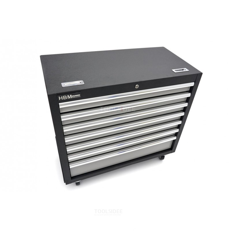 HBM 7 Drawers Wide Professional Tool Trolley for Workshop Equipment