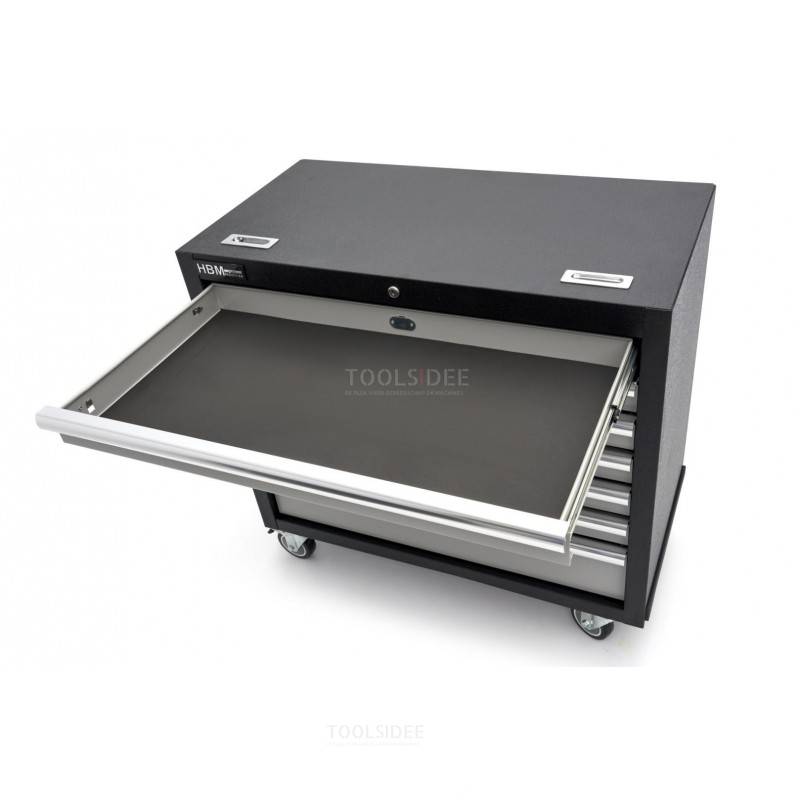 HBM 7 Drawers Wide Professional Tool Trolley for Workshop Equipment