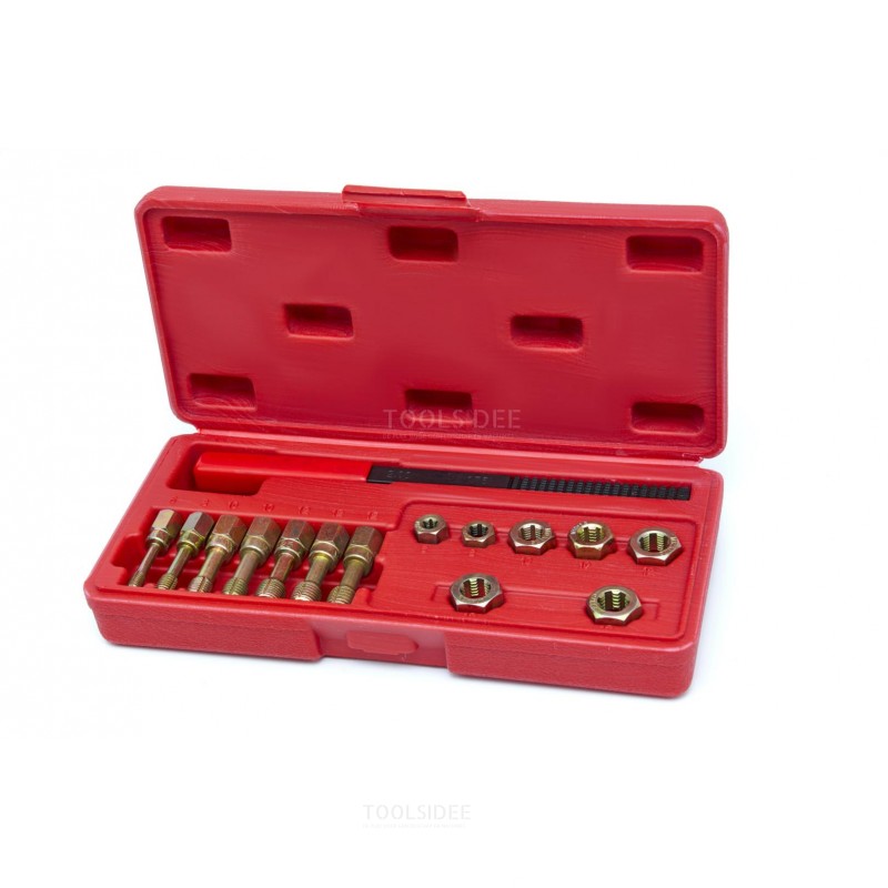 HBM 15 Piece Thread Repair Tap and Cutting Set Including Thread File