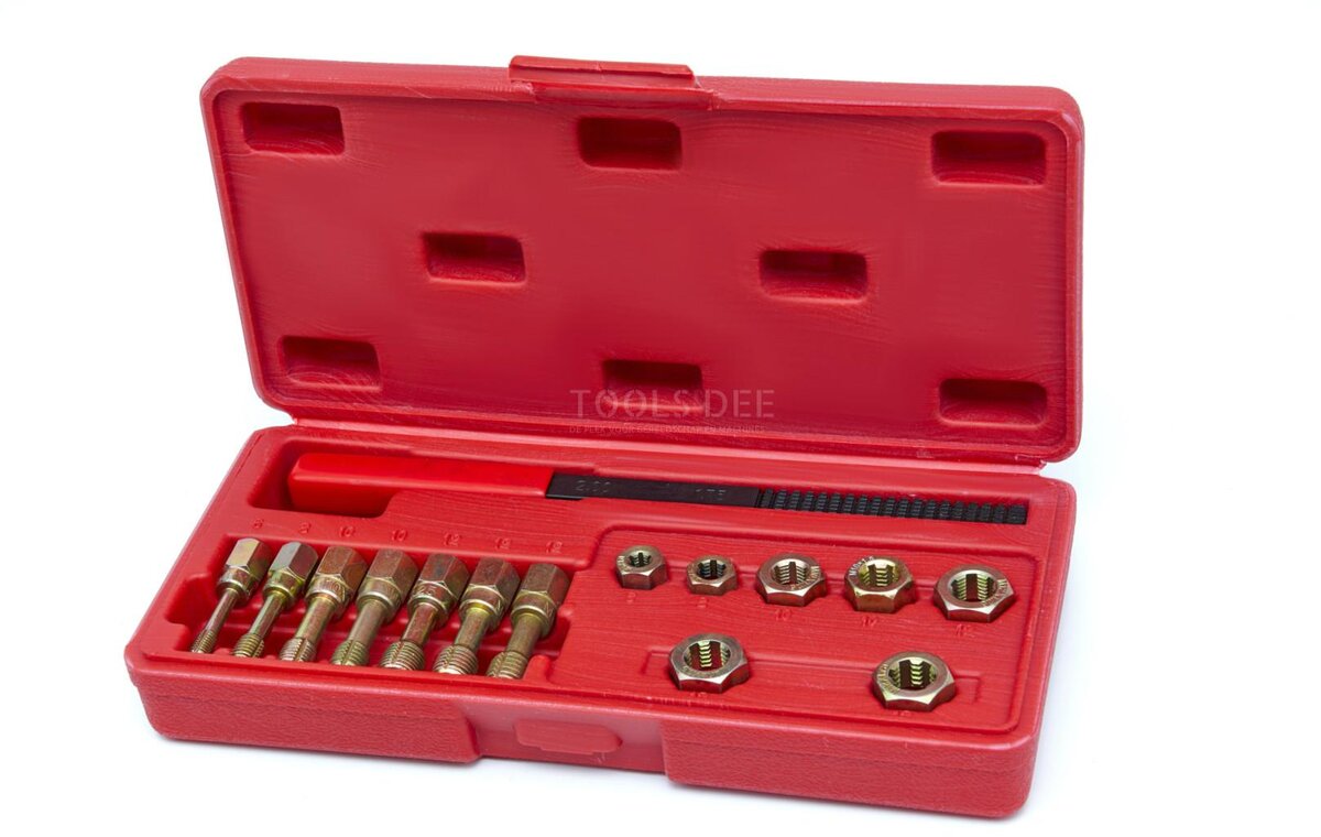 HBM 15-teiliges Gewinde-Reparaturset inklusive Gewindefeile