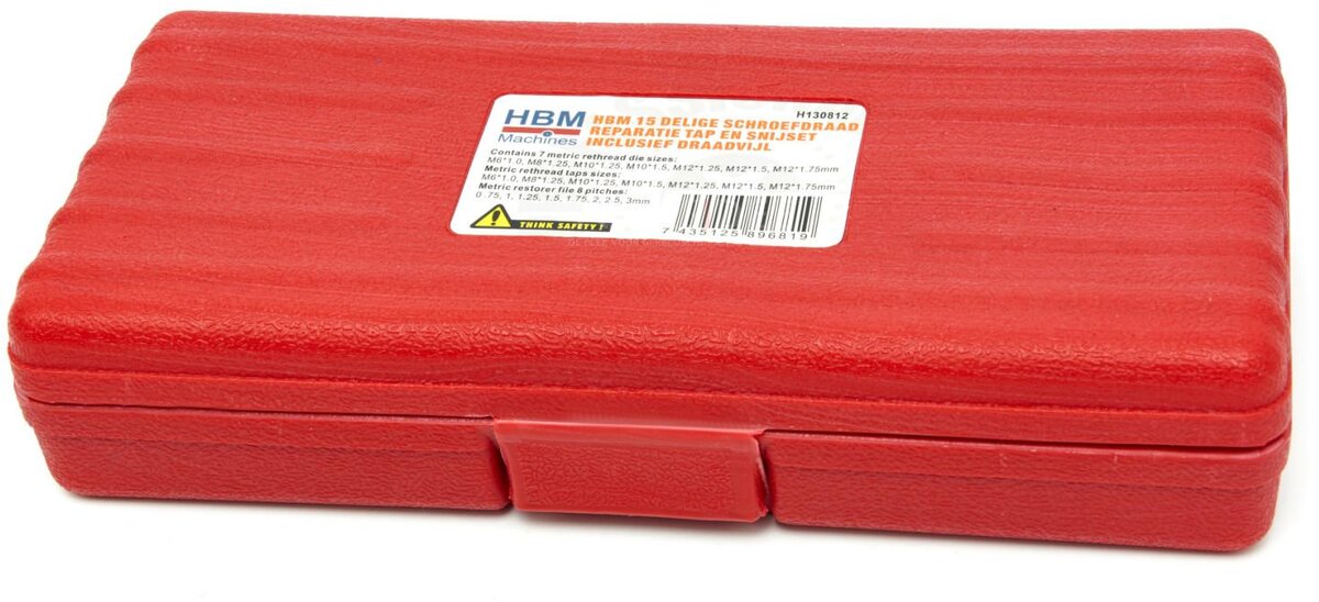 HBM 15-teiliges Gewinde-Reparaturset inklusive Gewindefeile