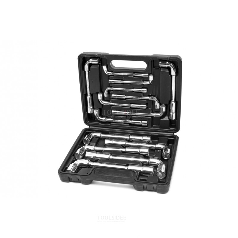 HBM 14 Piece Right Angle, Open Pipe Wrench Set
