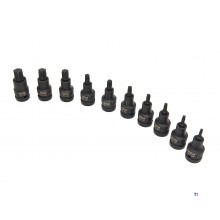 HBM Professional 1/2 inch Impact Socket Set Torx T20-T70 10-Piece