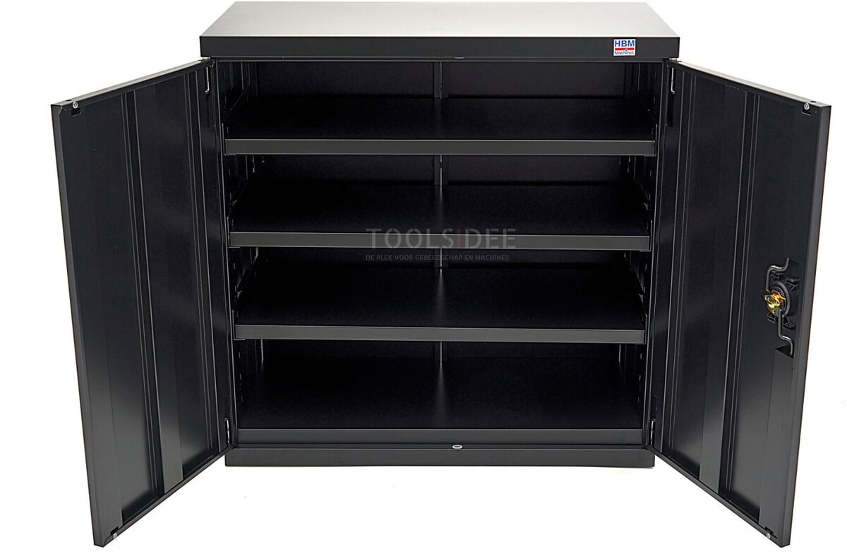 HBM Profi Tool cabinet 90 x 45 x 90 cm. with 3 shelves HBM Profi Tool cabinet 90 x 45 x 90 cm. with 3 shelves