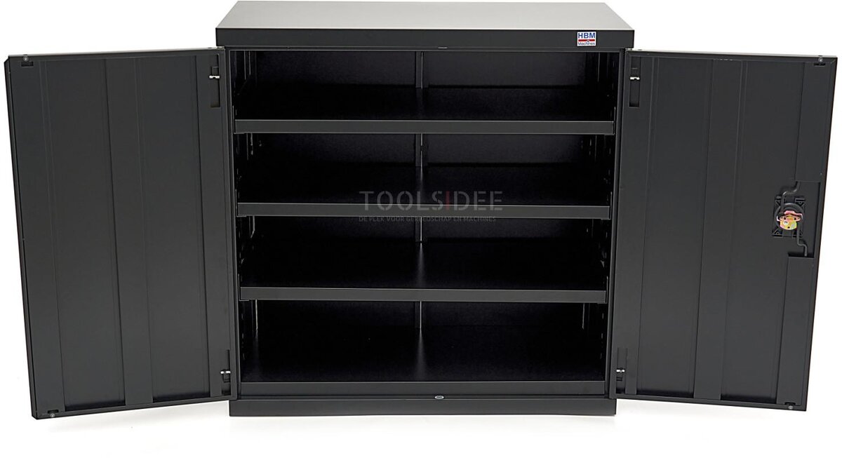 HBM Profi Tool cabinet 90 x 45 x 90 cm. with 3 shelves HBM Profi Tool cabinet 90 x 45 x 90 cm. with 3 shelves