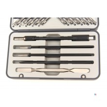 HBM 26-dele præcisionsskruetrækker, bitsæt med fleksibel forlængelse, 2 pincet HBM 26-dele præcisionsskruetrækker, bitsæt med fleksibel forlængelse, 2 pincet