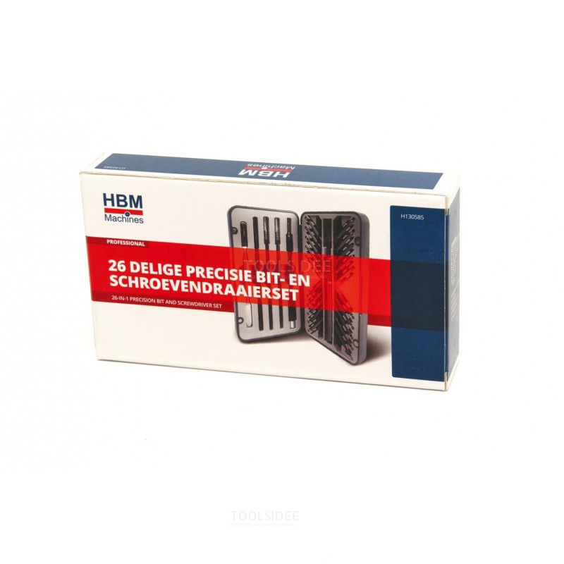 HBM Destornillador de precisión de 26 piezas, juego de puntas con extensión flexible, 2 pinzas