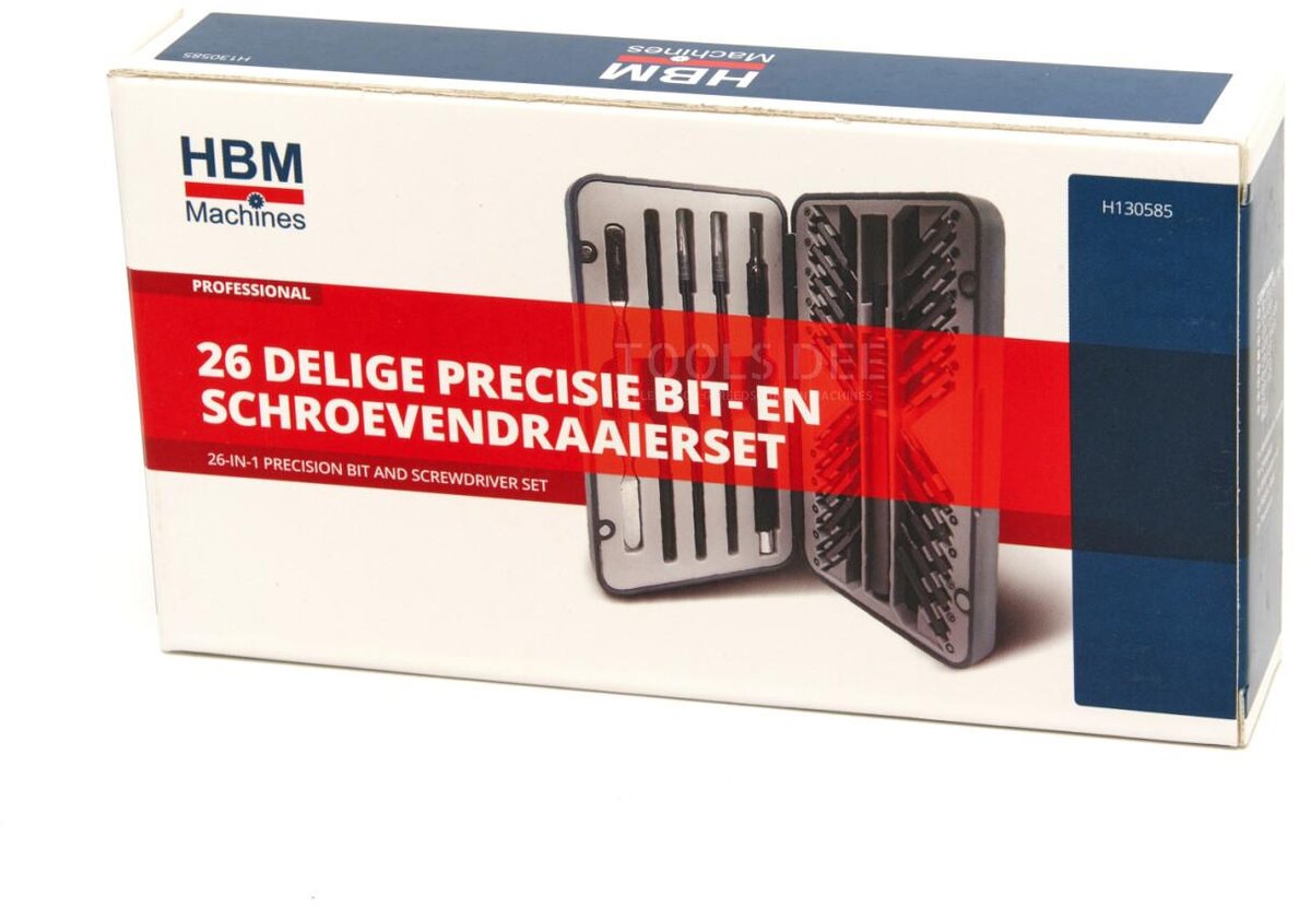 HBM 26-dele præcisionsskruetrækker, bitsæt med fleksibel forlængelse, 2 pincet HBM 26-dele præcisionsskruetrækker, bitsæt med fleksibel forlængelse, 2 pincet