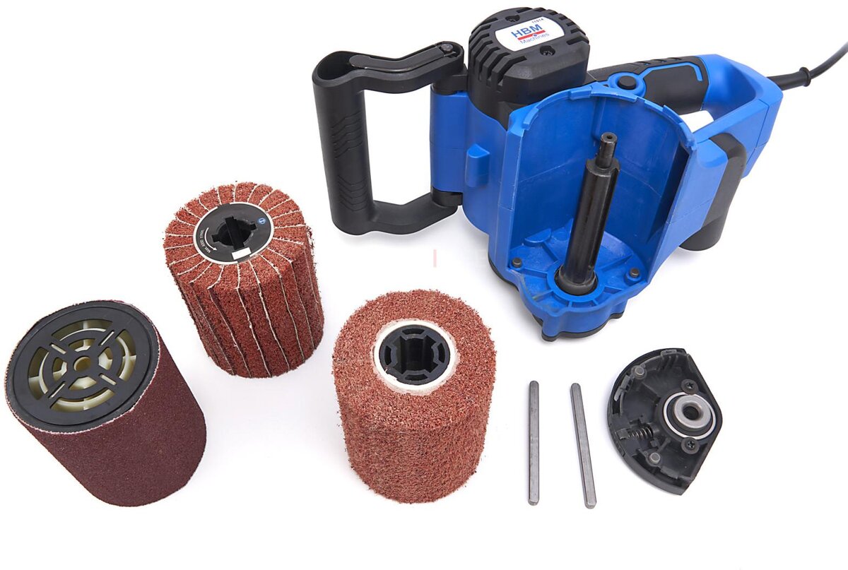 HBM 500 Watt Variabler Satinator, Bürstenmaschine inklusive 3 Bürsten