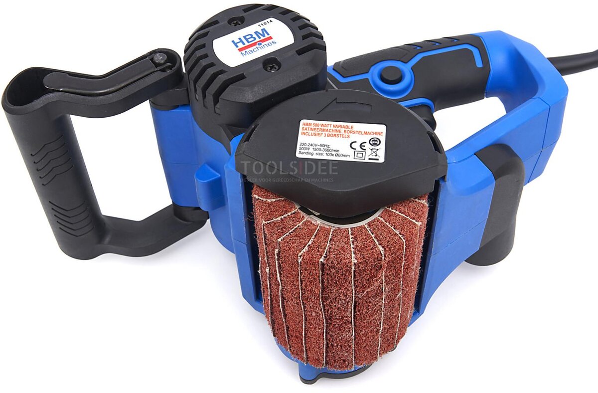 HBM 500 Watt Variabler Satinator, Bürstenmaschine inklusive 3 Bürsten