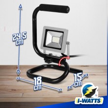I-WATTS Bouwlamp met handvat/standaard 10W LED