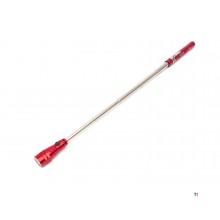 HBM Teleskopisk LED-lommelykt Med Magnet Pick Up Rød