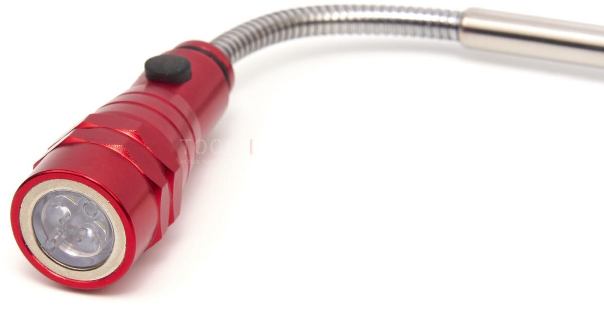 HBM Teleskopisk LED-lommelykt Med Magnet Pick Up Rød