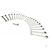 HBM 23-delers profesjonell ring, skralle, skrunøkkelsett, metrisk og tommestørrelse HBM 23-delers profesjonell ring, skralle, skrunøkkelsett, metrisk og tommestørrelse