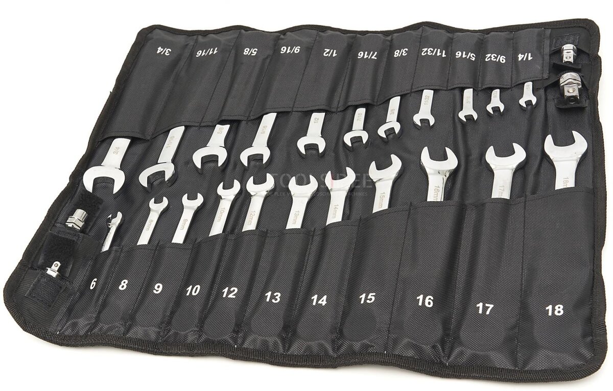 HBM 23-delers profesjonell ring, skralle, skrunøkkelsett, metrisk og tommestørrelse HBM 23-delers profesjonell ring, skralle, skrunøkkelsett, metrisk og tommestørrelse