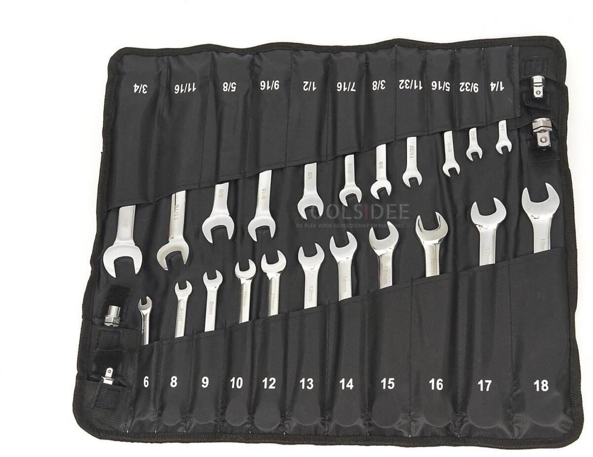 HBM 23-delers profesjonell ring, skralle, skrunøkkelsett, metrisk og tommestørrelse HBM 23-delers profesjonell ring, skralle, skrunøkkelsett, metrisk og tommestørrelse