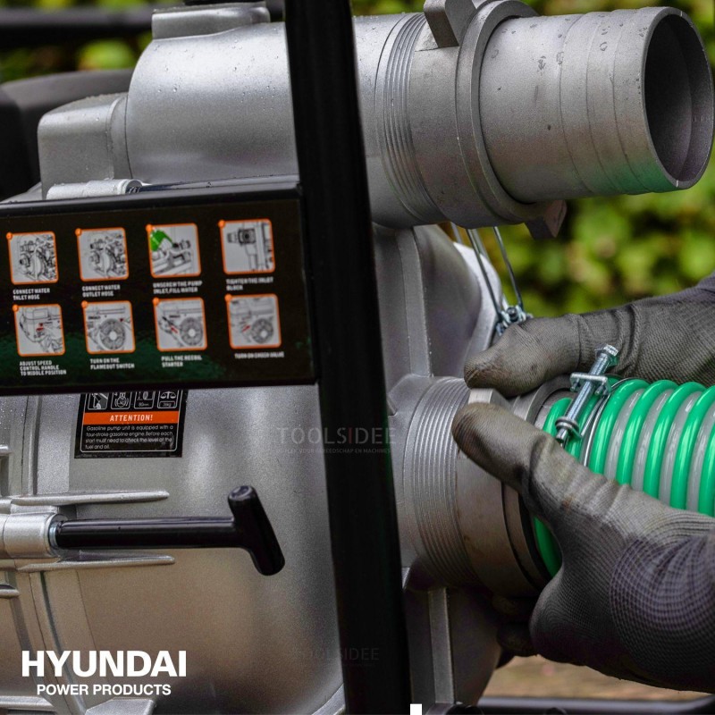 Hyundai rent/snavset vandpumpe 208cc