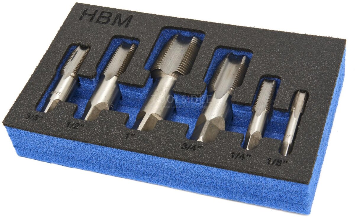 HBM NPT kransett for rør og rør 6-delt