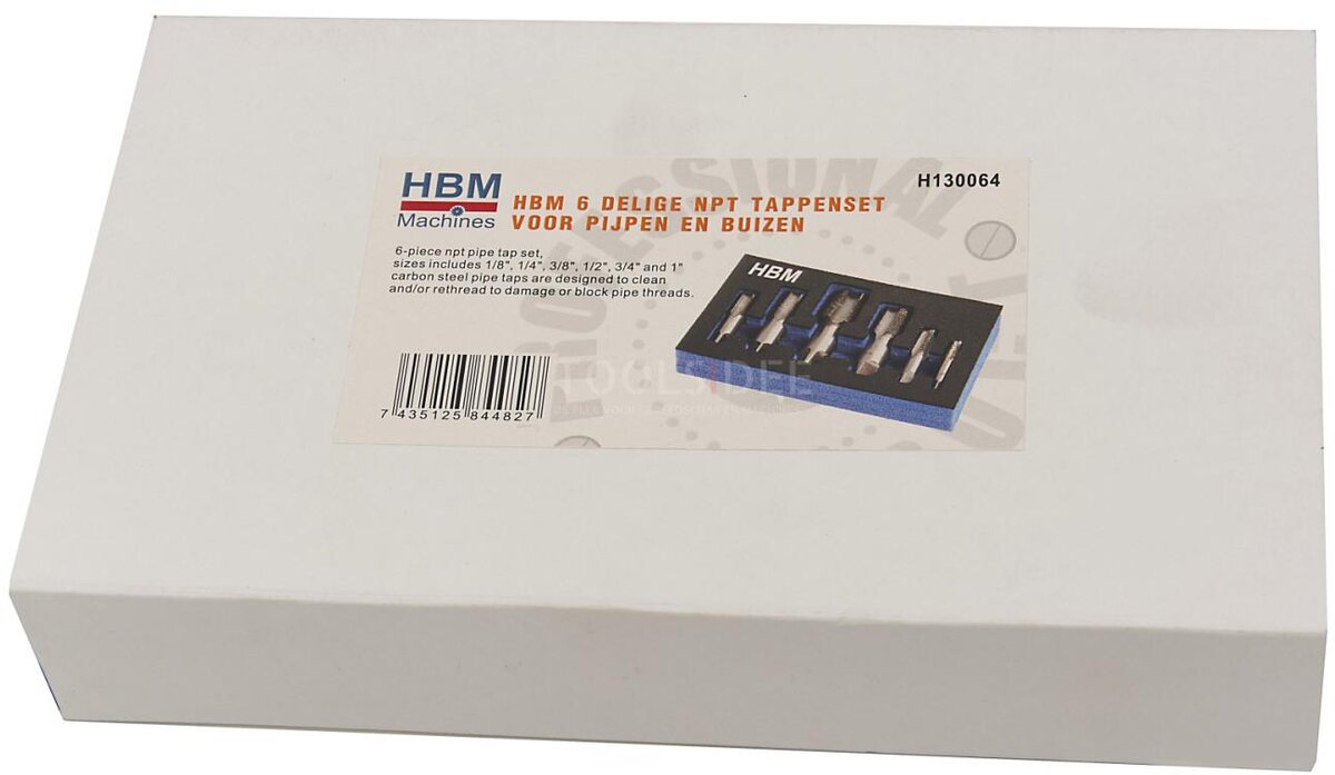 HBM NPT kransett for rør og rør 6-delt