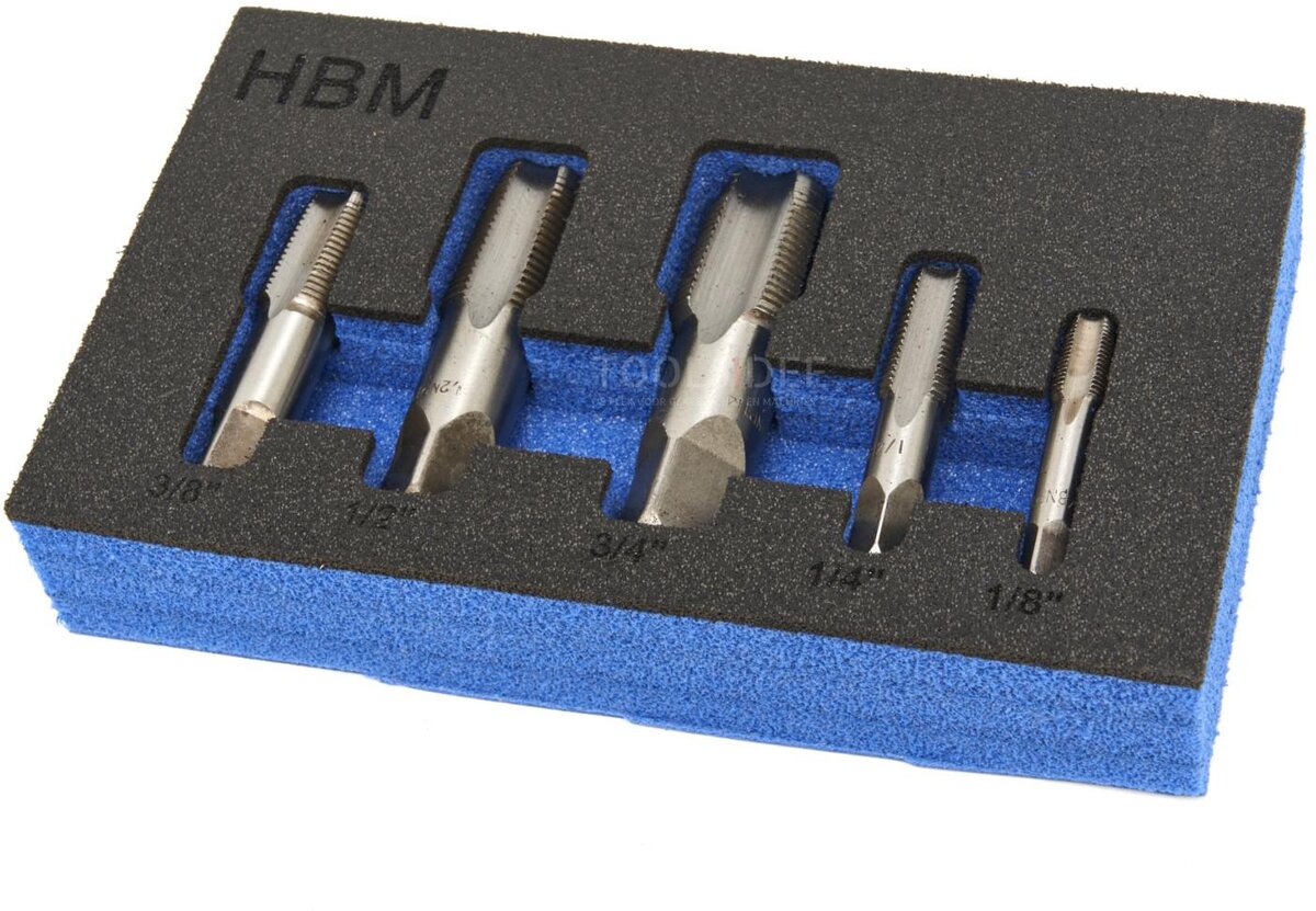 HBM NPT kransats för rör och rör 5-delad