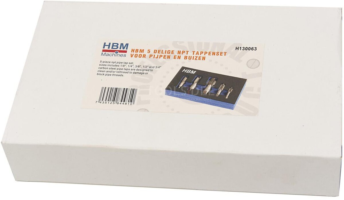 HBM NPT kransats för rör och rör 5-delad