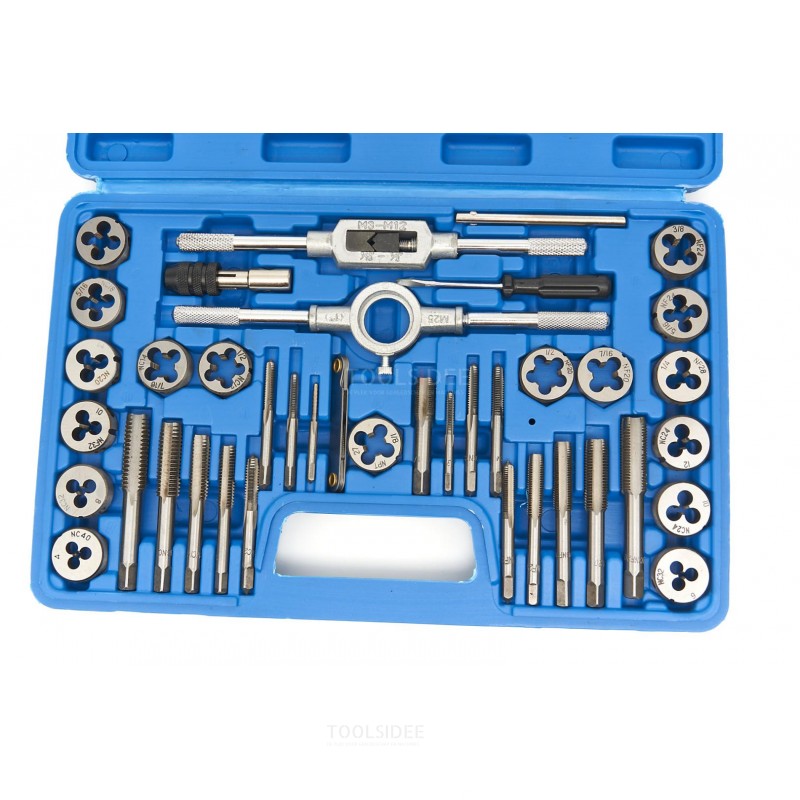 HBM tap and cutting set UNC / UNF sizes 40-piece