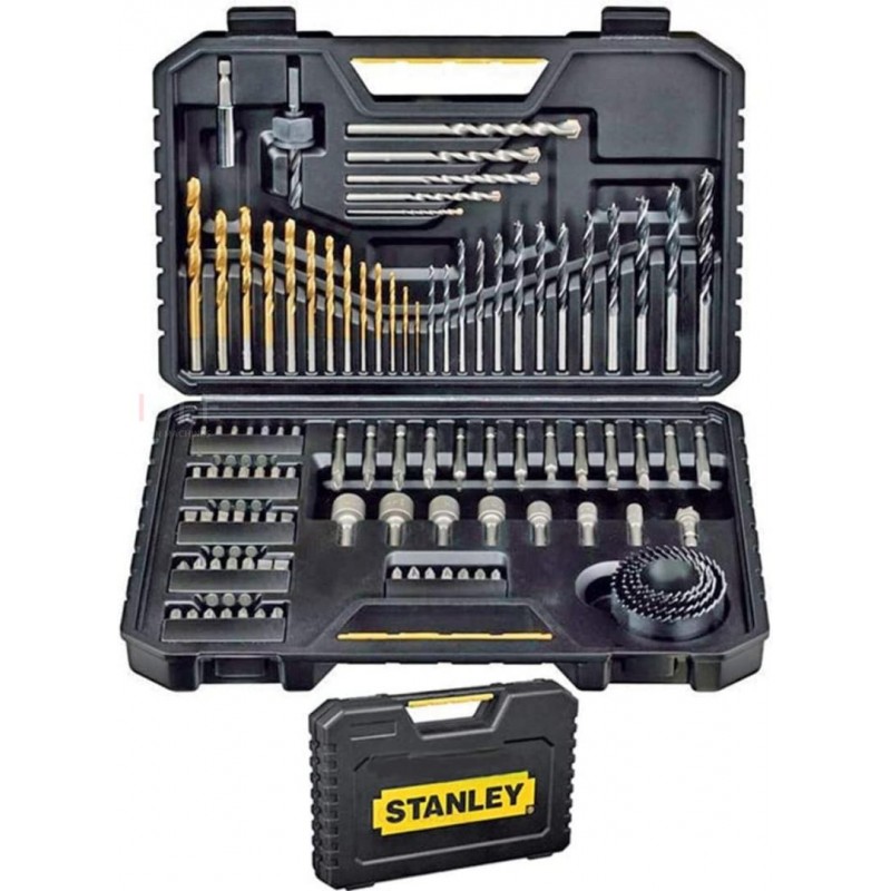 Stanley 100-piece accessory set in handy storage case STA7205-XJ