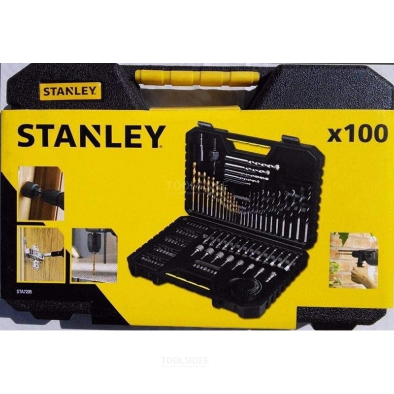 Juego de accesorios Stanley de 100 piezas en un práctico estuche de almacenamiento STA7205-XJ