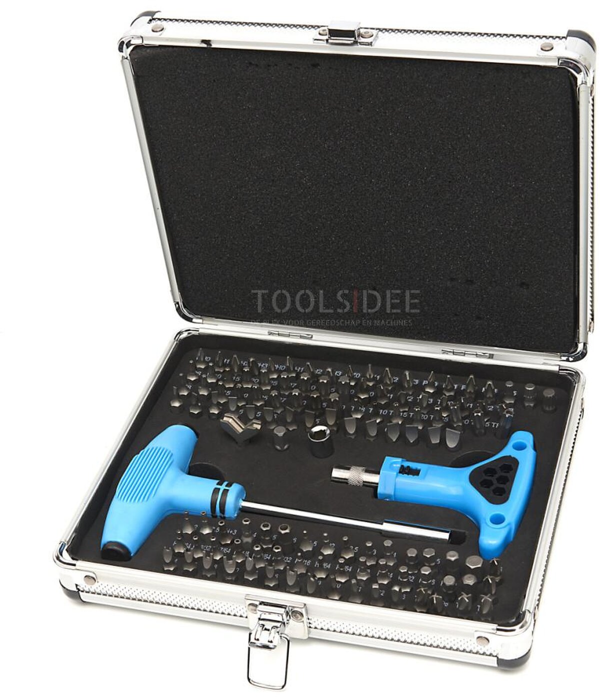 HBM CRV bitsæt med T-greb og håndskralde 147 stk