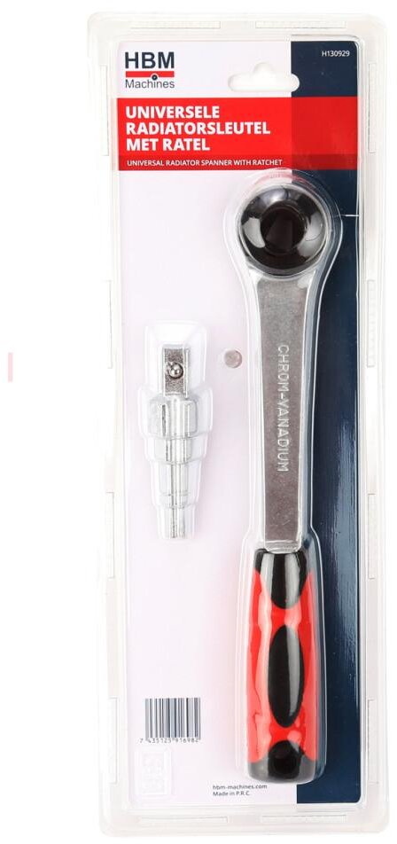 HBM Universal radiatornøkkel inkludert skralle