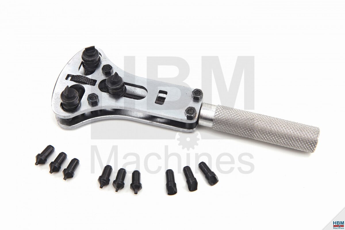 HBM Uhrengehäuseöffner Modell 1 mit Holzschatulle