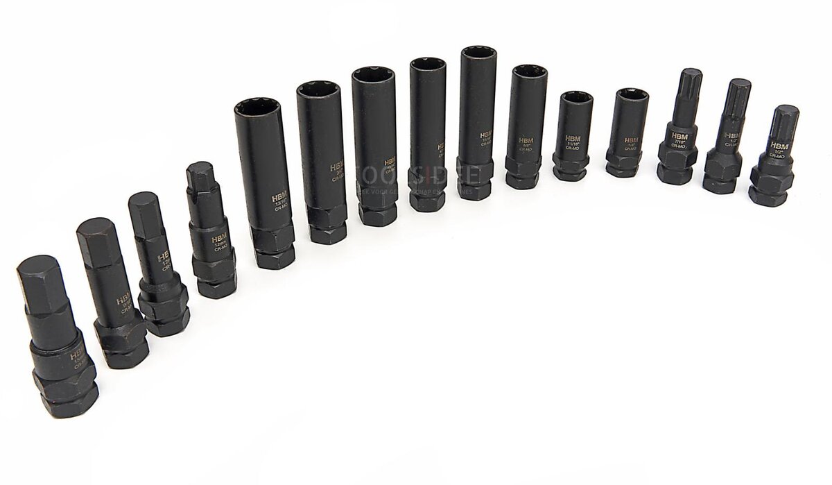 HBM power wheel lock, wheel bolts disassembly set 16-piece