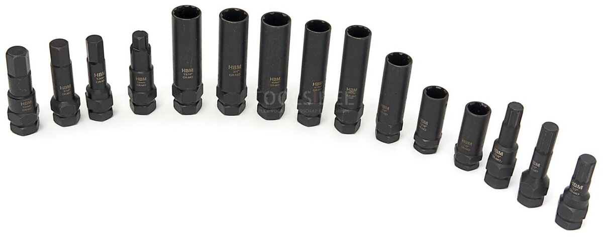 HBM power wheel lock, wheel bolts disassembly set 16-piece