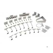 HBM Hengekroker og stativer for HBM verktøyvegg og modulverksteder 28 stk HBM Hengekroker og stativer for HBM verktøyvegg og modulverksteder 28 stk