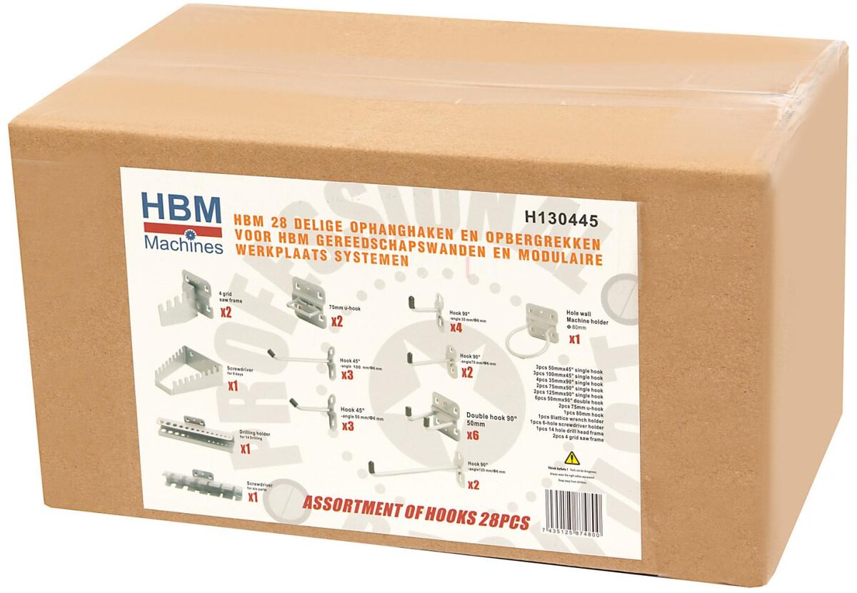 HBM Hengekroker og stativer for HBM verktøyvegg og modulverksteder 28 stk HBM Hengekroker og stativer for HBM verktøyvegg og modulverksteder 28 stk