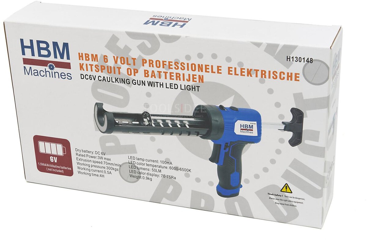 HBM Professional electric sealant gun on batteries 6 Volt