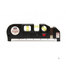 HBM spirit level with laser and integrated tape measure 250 cm