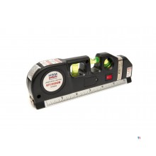 HBM spirit level with laser and integrated tape measure 250 cm