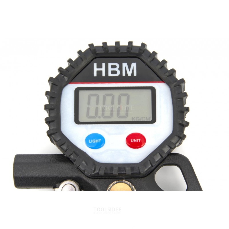 HBM Digital-Reifenpumpe mit LCD-Display 0,2 - 13,8 Bar