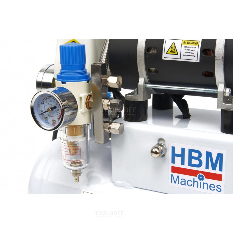 HBM low noise airbrush compressor 4 liter, model 2 