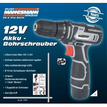 Mannesmann sladdlös borr-/skruvmejsel 12v li-ion