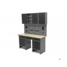 HBM arbejdsbord med låger 160 x 60 x 200 cm