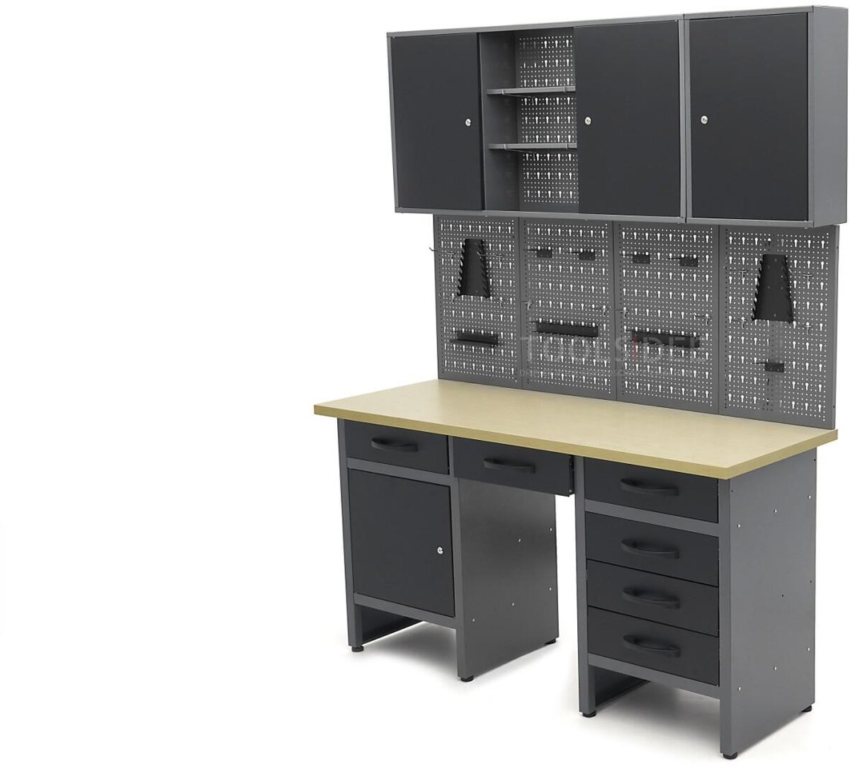 HBM arbeidsbenk med dører 160 x 60 x 200 cm HBM arbeidsbenk med dører 160 x 60 x 200 cm