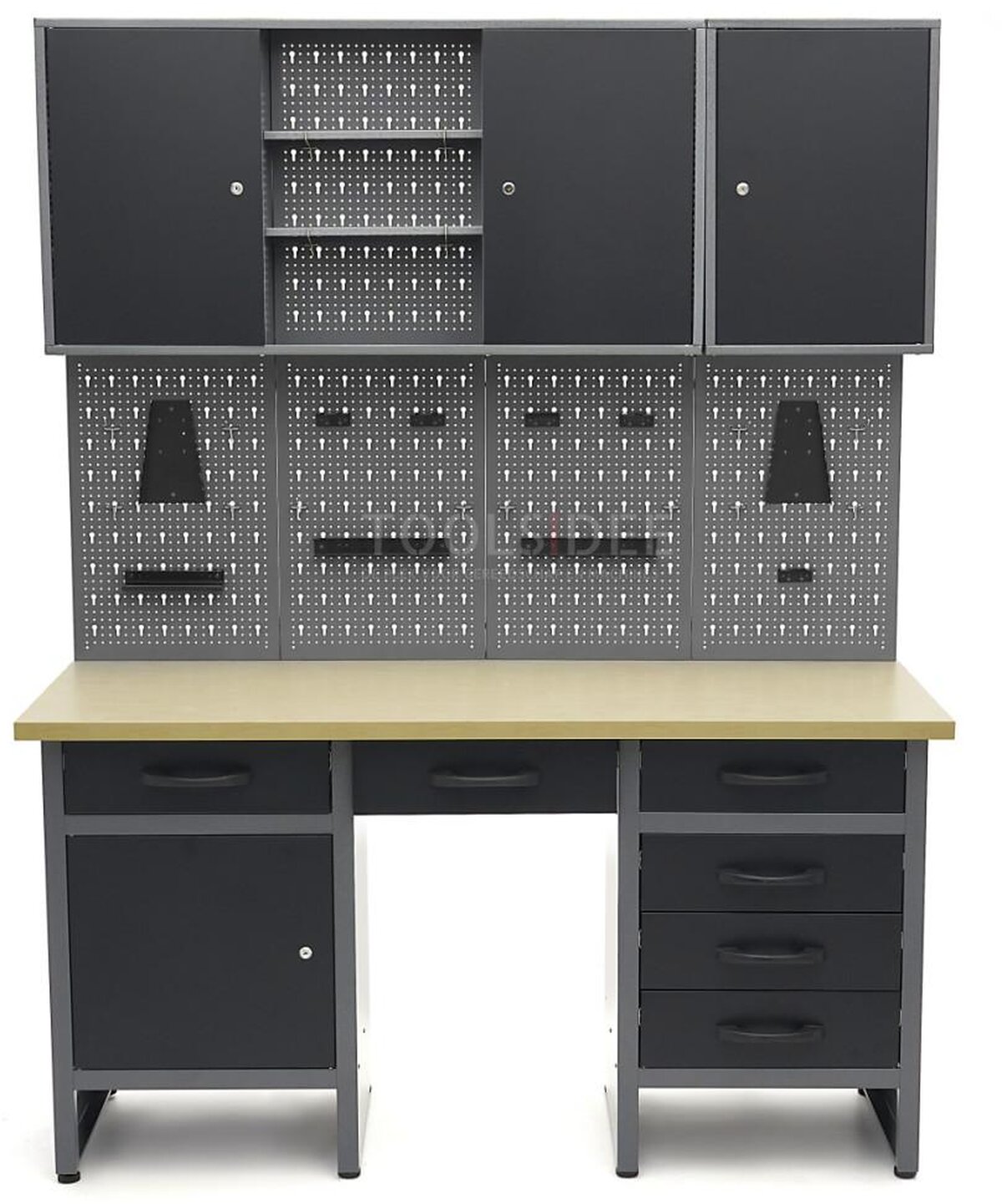 HBM arbeidsbenk med dører 160 x 60 x 200 cm HBM arbeidsbenk med dører 160 x 60 x 200 cm