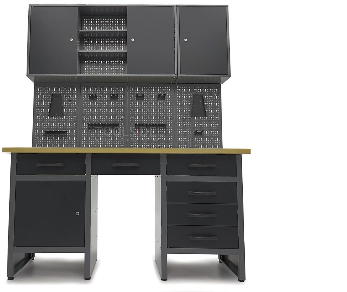 HBM arbeidsbenk med dører 160 x 60 x 200 cm HBM arbeidsbenk med dører 160 x 60 x 200 cm