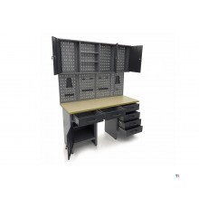 HBM arbeidsbenk med dører 160 x 60 x 200 cm HBM arbeidsbenk med dører 160 x 60 x 200 cm